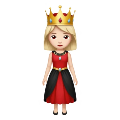 Emoji da Rainha Vermelha da História Alice no país das maravilhas de corpo inteiro  sticker