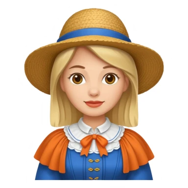 woman with dutch clothing sticker