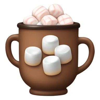 Mug of Hot cocoa with marshmallows in it sticker