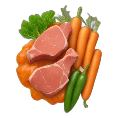 plat en sauce blanche avec des carottes des poireaux et de la viande sticker