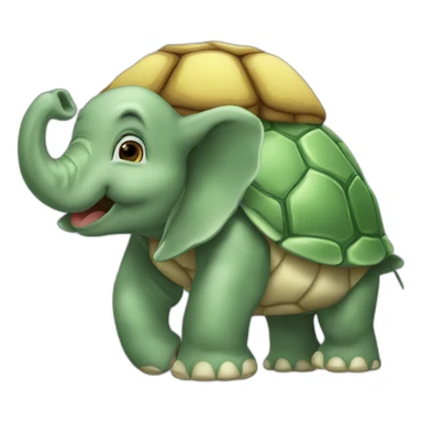 tortue sur éléphant sticker