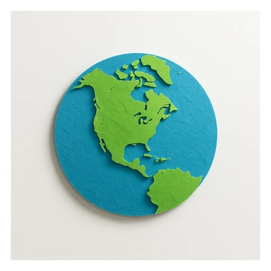 earth globe showing north america sticker