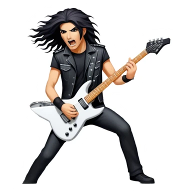 Icon for Heavy Metal: Anthrax band performing live on stage with electric guitars, drums, and a vocalist. The crowd is energetic, with heavy metal vibes. The design should capture the raw power and intensity of a live metal concert. Transparent background. sticker