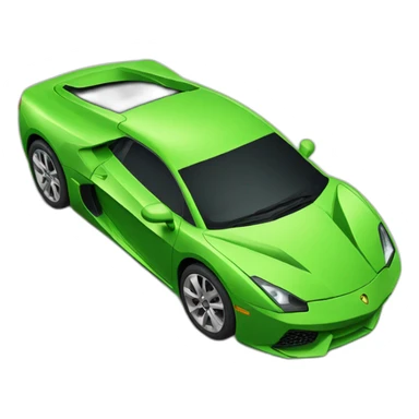 exotic green car sticker