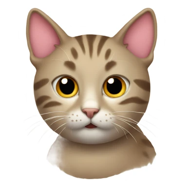 cat with hearts around its head sticker