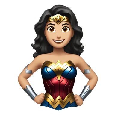 Wonder Woman happy sticker
