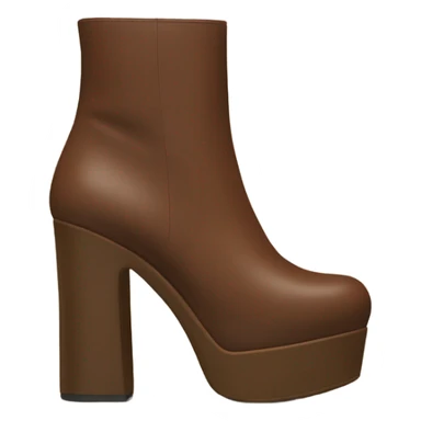 Brown platform heeled boots sticker