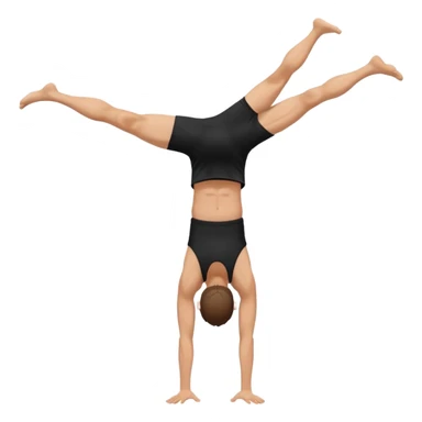 black shorts and tank tops white man one handhandstand sticker