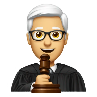 A JUDGE HOLDING A GAVEL sticker