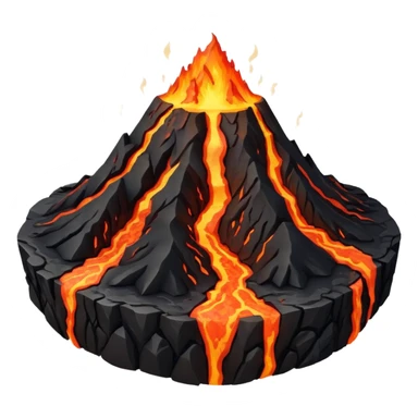 Volcano Planet – lava rivers and erupting peaks sticker