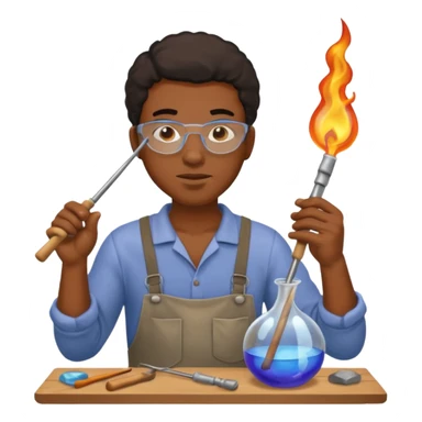 Glass Blower black man sticker