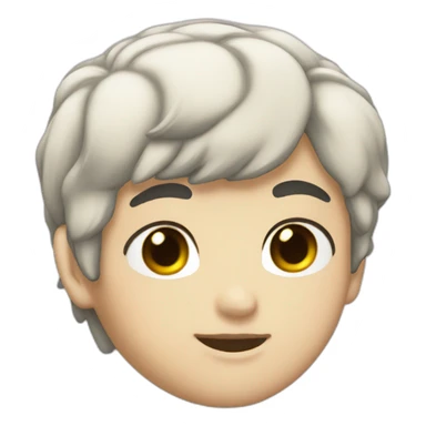 Black hair white skin gay kiss sticker