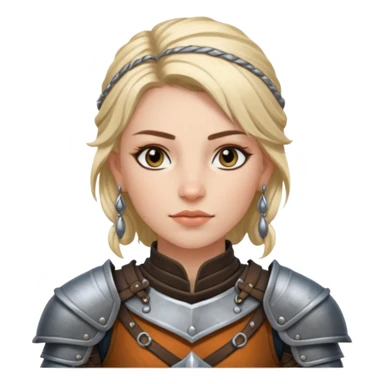 ESO female breton warrior with lashes and earrings sticker