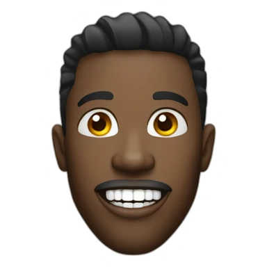 a black guy with a diamond mouth grill, shining and sparkling sticker