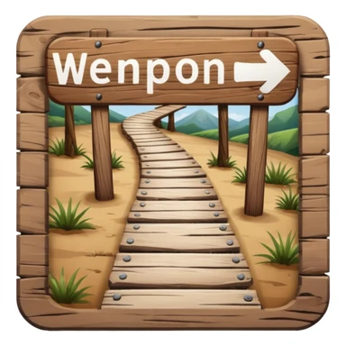 wooden nature park hike trail sign sticker