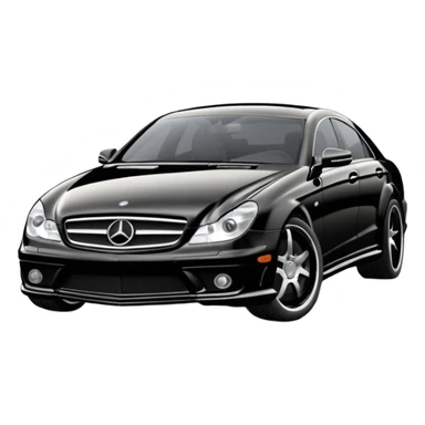2006 cls 55 amg w219 mercedes Obsidian black paint code c197 with black rims sticker