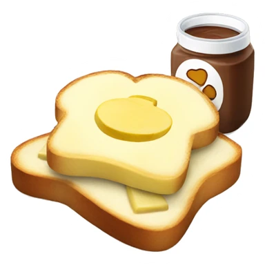 toast with banana and nutella sticker