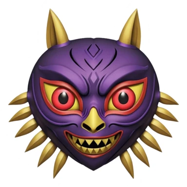 majoras mask mixed with the questioning face sticker