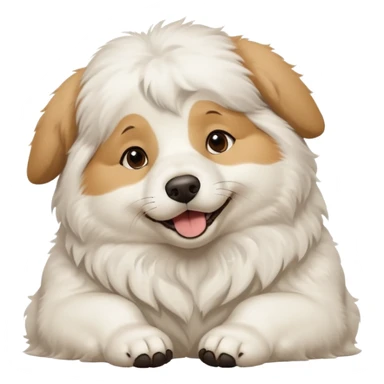 Great Pyrenees Belly Rub Emoji sticker