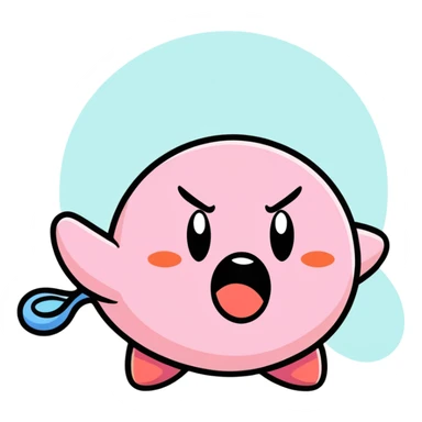 Kirby yelling sticker