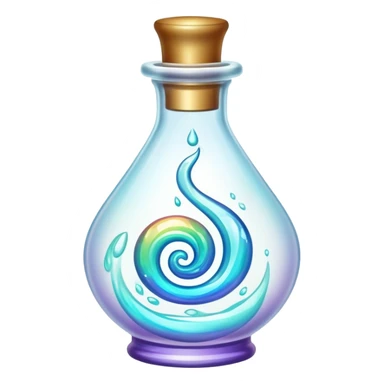 An ornate beautiful vial containing a magical liquid sticker