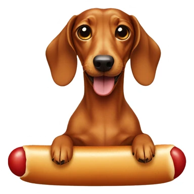 Dachshund dressed like a hot dog  sticker