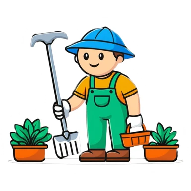 black gardener sticker