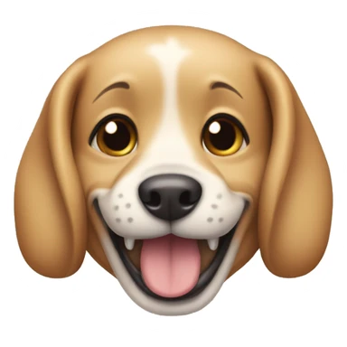 Dog with braces smiling sticker