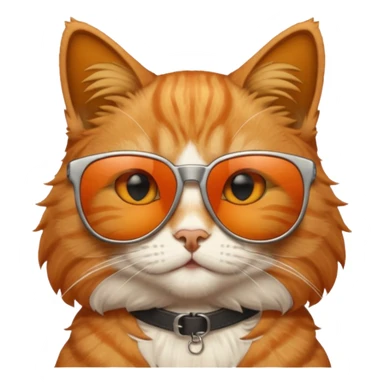 Cat wearing sunglasses and he has a sign on top of him saying "niall and arhaan are stupid" sticker