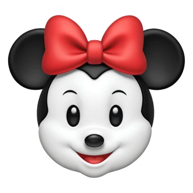 minnie mouse black and white outline sticker