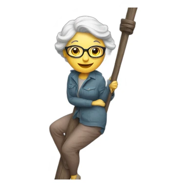 gran on a striper pole sticker