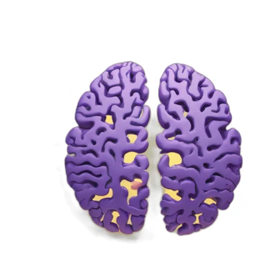 two brain hemispheres one is composed of circuits sticker