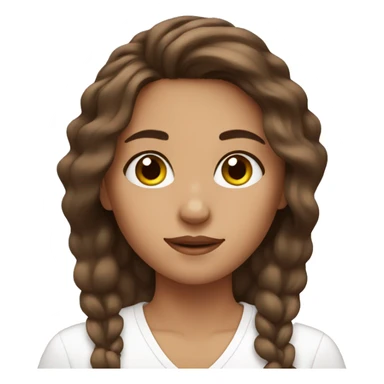 Brown haired girl doing skincare  sticker