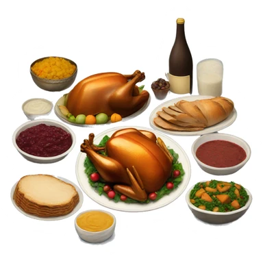 Traditional thanksgiving meal  sticker