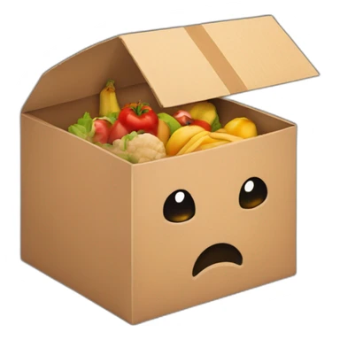 food delivery, angry box sticker