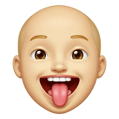 Person sticking their tongue out while laughing sticker