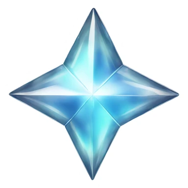 glass chrome four-point star diamond texture  sticker