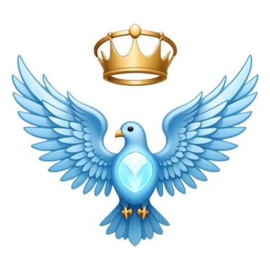 small wings emblem holy light blue sticker