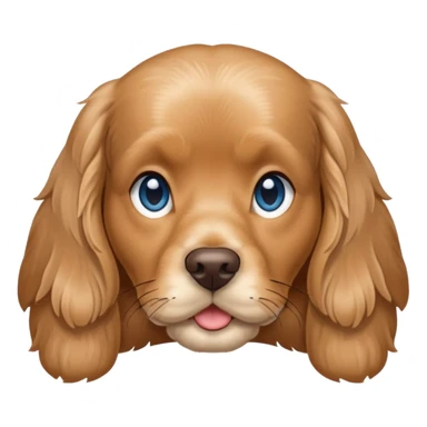 Very light tan Cocker spaniel and blue eyes sticker