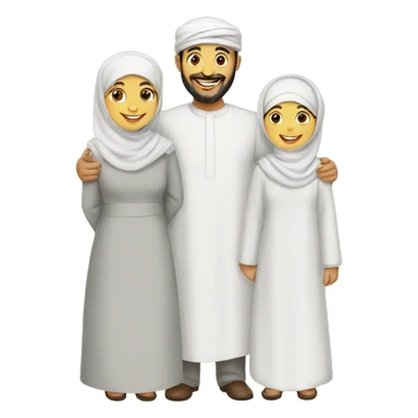 Happy Muslims family sticker