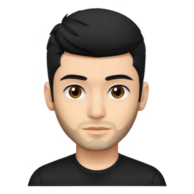 Zayn Malik with black hair and shirt sticker