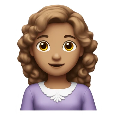 An angel with white wings and brown hair wearing a purple dress sticker