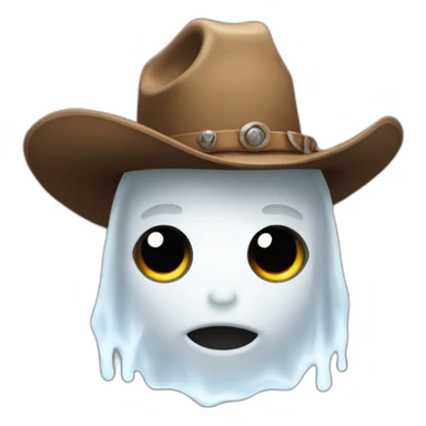 baby ghost cowboy sticker
