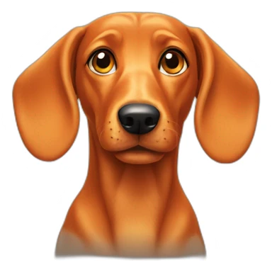 Orange teckel dog sticker