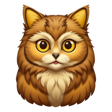 Buho gato defradado de amarillo y marron sticker