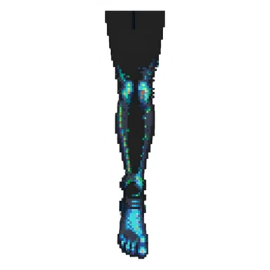 Pixel art leg and foot sticker