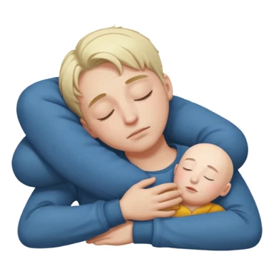 EliNi göğsine koyup rahatlayan huzurlu sticker