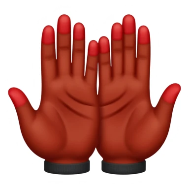 Brown posting hands with red sleeves sticker