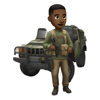 young man outdoors with vehicle in call of duty sticker