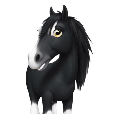 Edgy Black Clydesdale  sticker